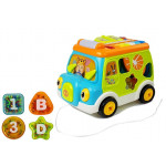 Hudobný autobus s projektorom a klavírikom